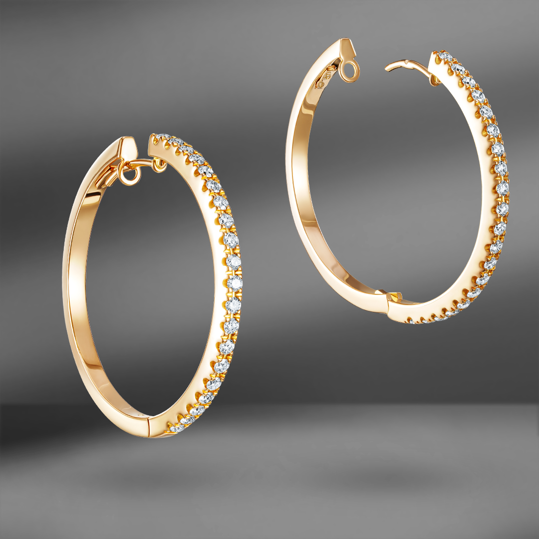 продажа Золотые серьги Kongo с бриллиантами 1.12 Ct в салоне «Emporium Gold»