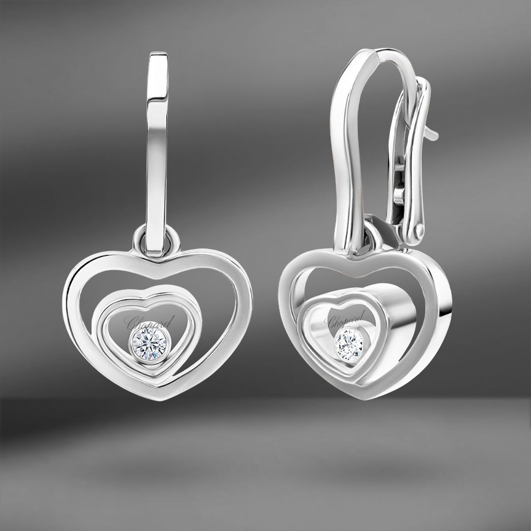 продажа Золотые серьги Chopard Happy Hearts 0.10 Ct в салоне «Emporium Gold»
