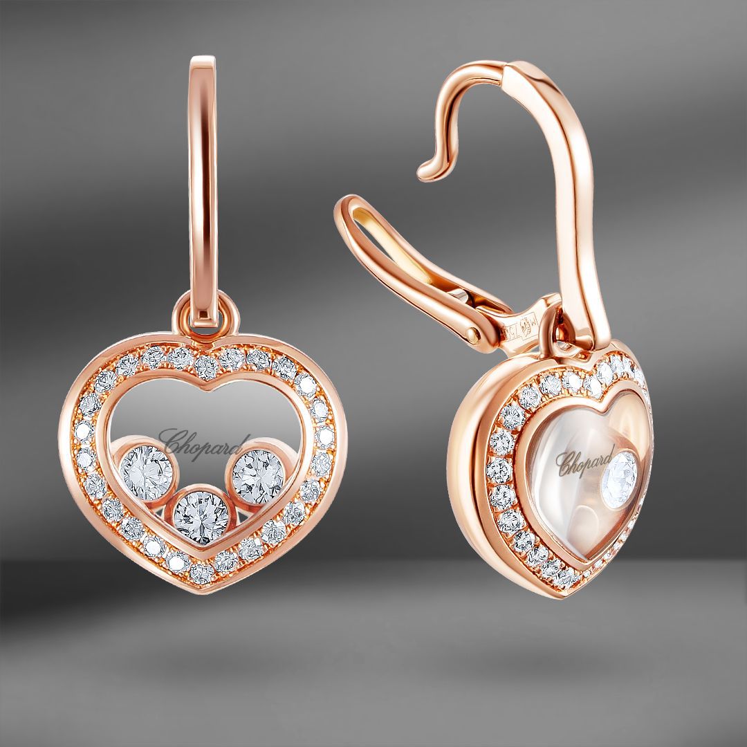 продажа Золотые серьги Chopard Happy Diamonds Curves в салоне «Emporium Gold»