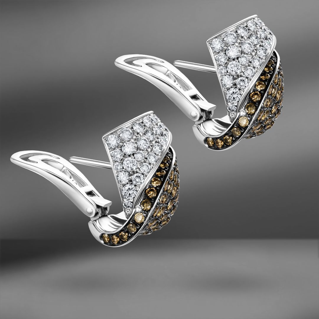 продажа Золотые серьги с бриллиантами 5.08 Ct в салоне «Emporium Gold»