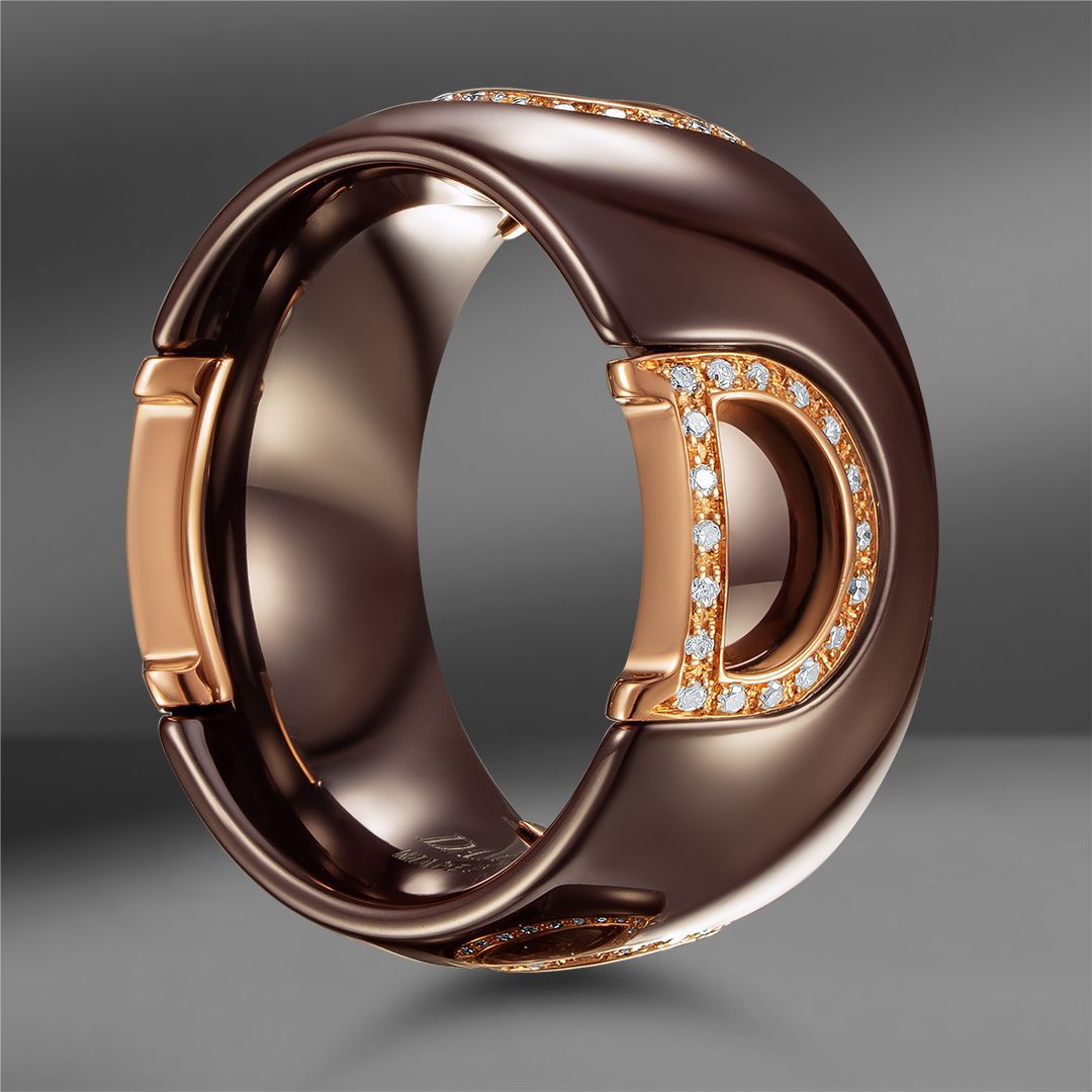 продажа Золотое кольцо с керамикой Damiani D.Icon в салоне «Emporium Gold»