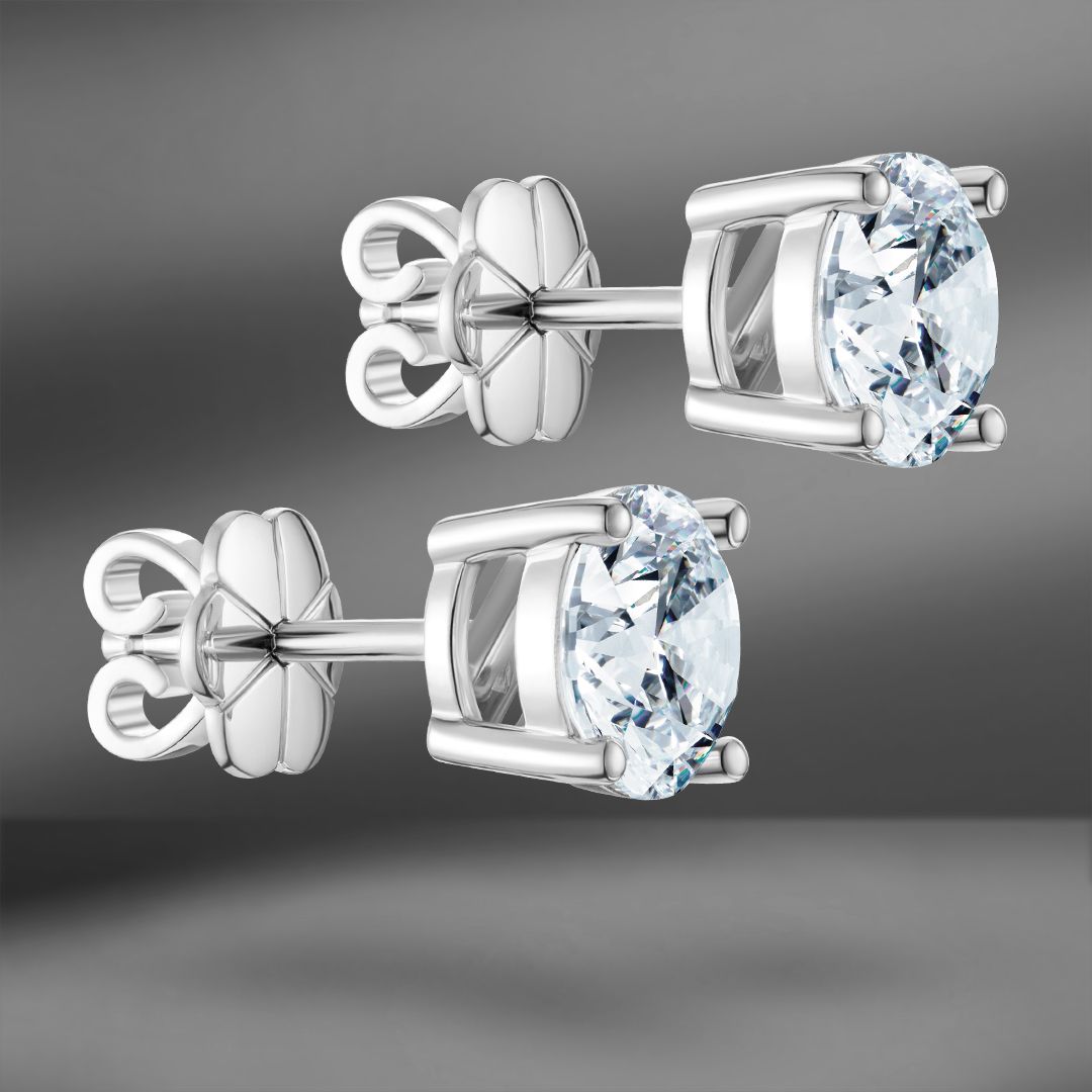 продажа Золотые пусеты с бриллиантами 2.80 Ct в салоне «Emporium Gold»