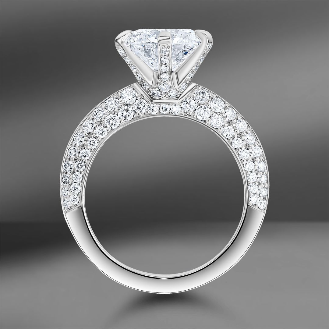 продажа Золотое кольцо с бриллиантами 3.83 Ct в салоне «Emporium Gold»