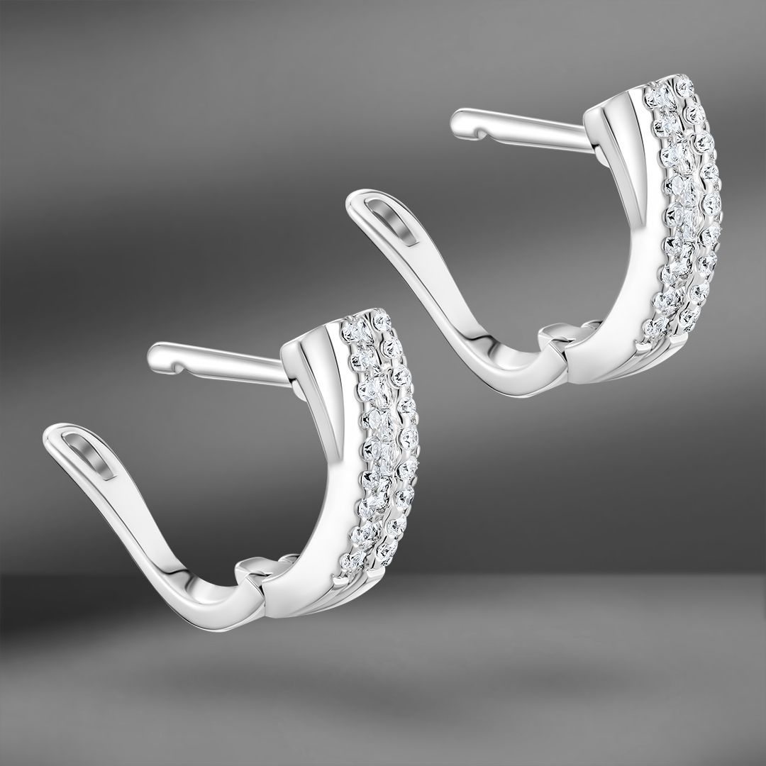 продажа Золотые серьги с бриллиантами 0.65 Ct в салоне «Emporium Gold»