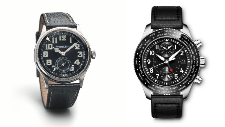 Оригинальные IWC Pilot’s Watches 1936 года и современные Pilot’s Watches Timezoner Chronograph