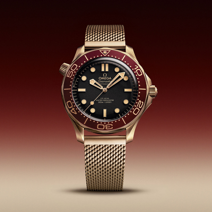 OMEGA Seamaster Diver 300M из Bronze Gold с сетчатым и каучуковым браслетами