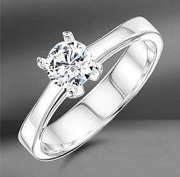 продажа Золотое кольцо с бриллиантом 0.55 Ct GIA в салоне «Emporium Gold»