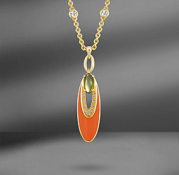продажа Золотая подвеска Bvlgari Peridot Elisia в салоне «Emporium Gold»