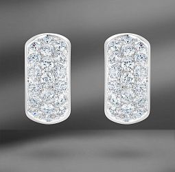 продажа Золотые серьги с бриллиантами 2.04 Ct в салоне «Emporium Gold»