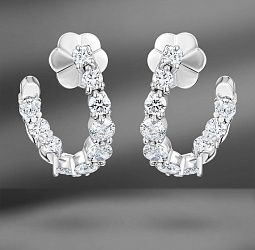 продажа Золотые серьги с бриллиантами 1.27 Ct в салоне «Emporium Gold»
