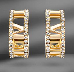 продажа Золотые серьги с бриллиантами Tiffany & Co. Atlas в салоне «Emporium Gold»