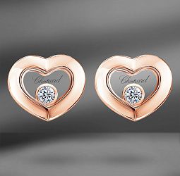 продажа Золотые серьги с бриллиантами Chopard Happy Diamonds Icons в салоне «Emporium Gold»