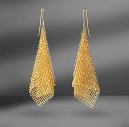 продажа Золотые серьги Tiffany & Co. Mesh Scarf в салоне «Emporium Gold»