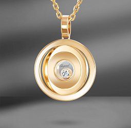 продажа Золотая подвеска с бриллиантом Chopard Happy Spirit в салоне «Emporium Gold»