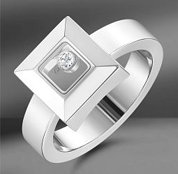 продажа Золотое кольцо Chopard Happy Diamonds Square (Eu 53) в салоне «Emporium Gold»