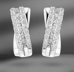 продажа Золотые серьги с бриллиантами 0.65 Ct в салоне «Emporium Gold»