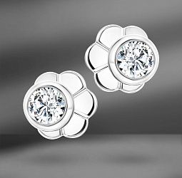 продажа Золотые пусеты с бриллиантами 0.43 Ct в салоне «Emporium Gold»