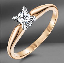продажа Золотое кольцо с бриллиантом 0.24 Ct в салоне «Emporium Gold»