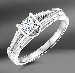 продажа Золотое кольцо с бриллиантом 0.46 Ct в салоне «Emporium Gold»
