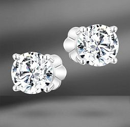 продажа Золотые пусеты с бриллиантами 2.80 Ct в салоне «Emporium Gold»