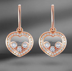 продажа Золотые серьги Chopard Happy Diamonds Curves в салоне «Emporium Gold»