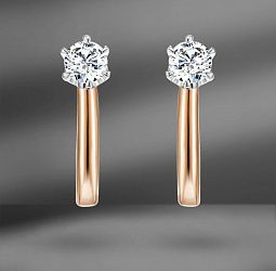 продажа Золотые серьги с бриллиантами 0.34 Ct в салоне «Emporium Gold»