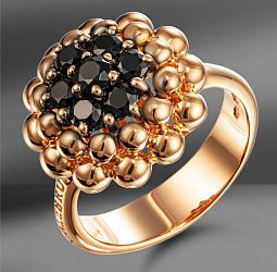 продажа Золотое кольцо с черной шпинелью Pasquale Bruni Brunissimi в салоне «Emporium Gold»