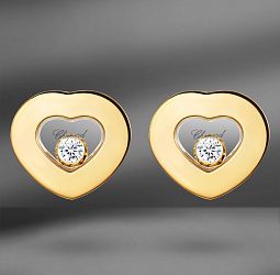 продажа Золотые серьги Chopard Happy Hearts 0.11 Ct в салоне «Emporium Gold»