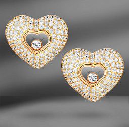продажа Золотые серьги Chopard Happy Diamonds 1.35 Ct в салоне «Emporium Gold»