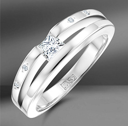 продажа Золотое кольцо с бриллиантами 0.26 Ct (Eu 57) в салоне «Emporium Gold»