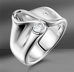 продажа Золотое кольцо с бриллиантами 0.13 Ct (Eu 46) в салоне «Emporium Gold»