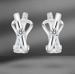 продажа Золотые серьги с бриллиантами 0.33 Ct в салоне «Emporium Gold»