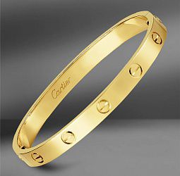 продажа Золотой брасле Cartier Love Size 16 в салоне «Emporium Gold»