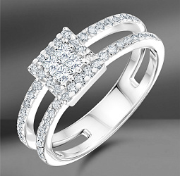 продажа Золотое кольцо с бриллиантами 0.73 Ct (Eu 56) в салоне «Emporium Gold»