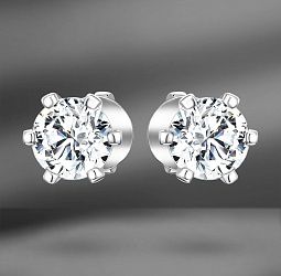 продажа Золотые пусеты с бриллиантами 1.29 Ct в салоне «Emporium Gold»