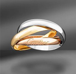 продажа Золотое кольцо Cartier Trinity 2.8 мм в салоне «Emporium Gold»