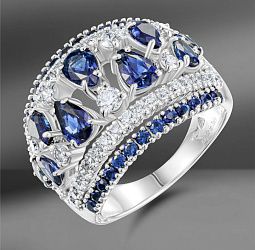 продажа Золотое кольцо Damiani с сапфирами и бриллиантами в салоне «Emporium Gold»