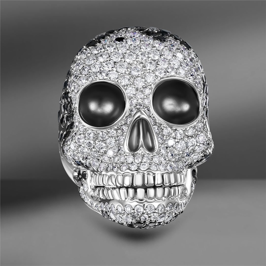 продажа Золотое кольцо с бриллиантами Crivelli Skull в салоне «Emporium Gold»