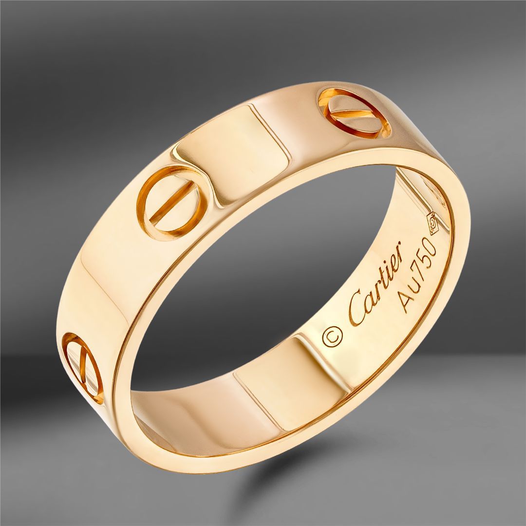 Золотое кольцо Cartier Love (Eu 54)