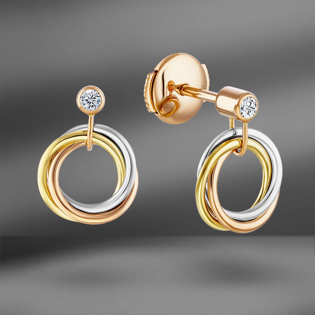 продажа Серьги Cartier Trinity с бриллиантами в салоне «Emporium Gold»