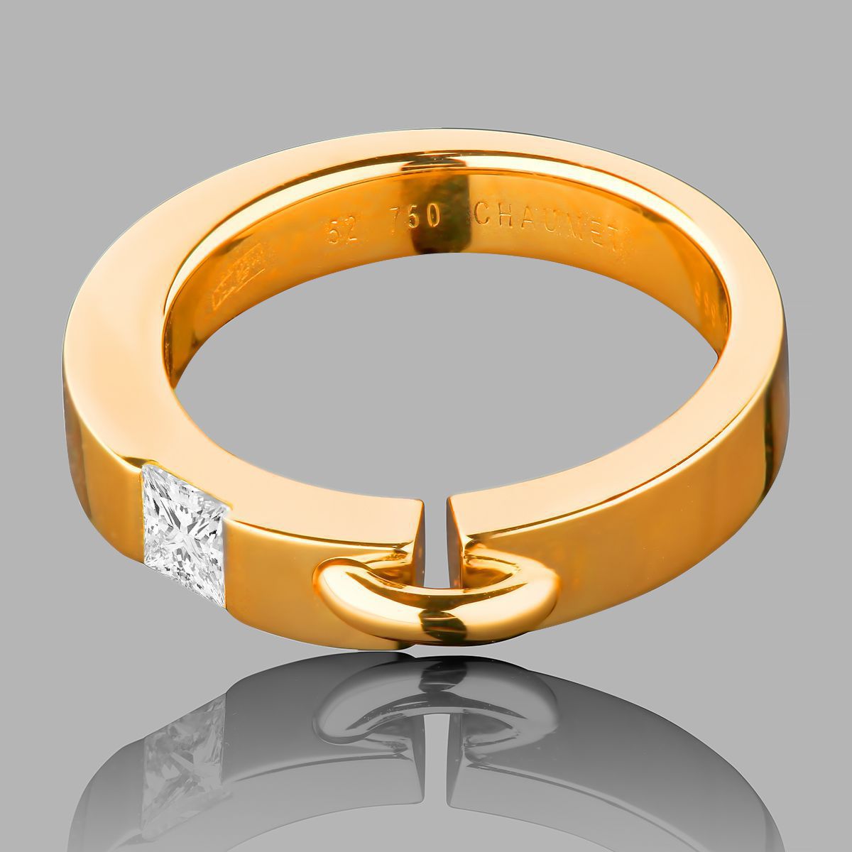 Золотое кольцо Chaumet с бриллиантом 0.28Ct Lien
