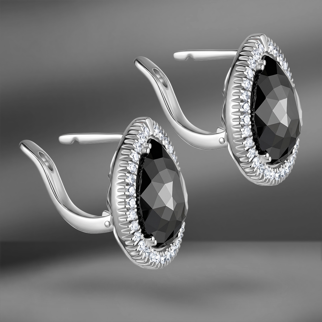 продажа Золотые серьги с бриллиантами 12.08 Ct в салоне «Emporium Gold»