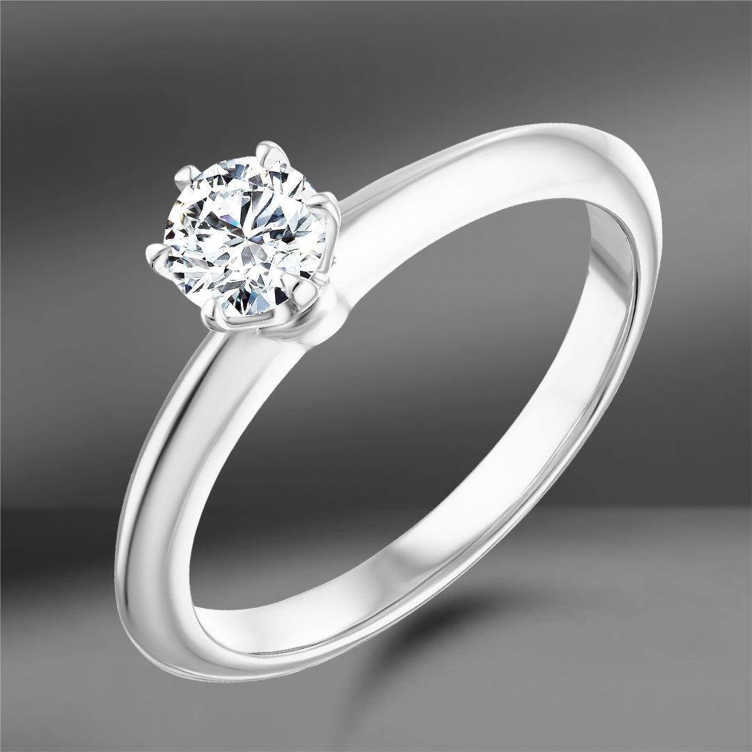 Золотое кольцо с бриллиантом 0.26 Ct