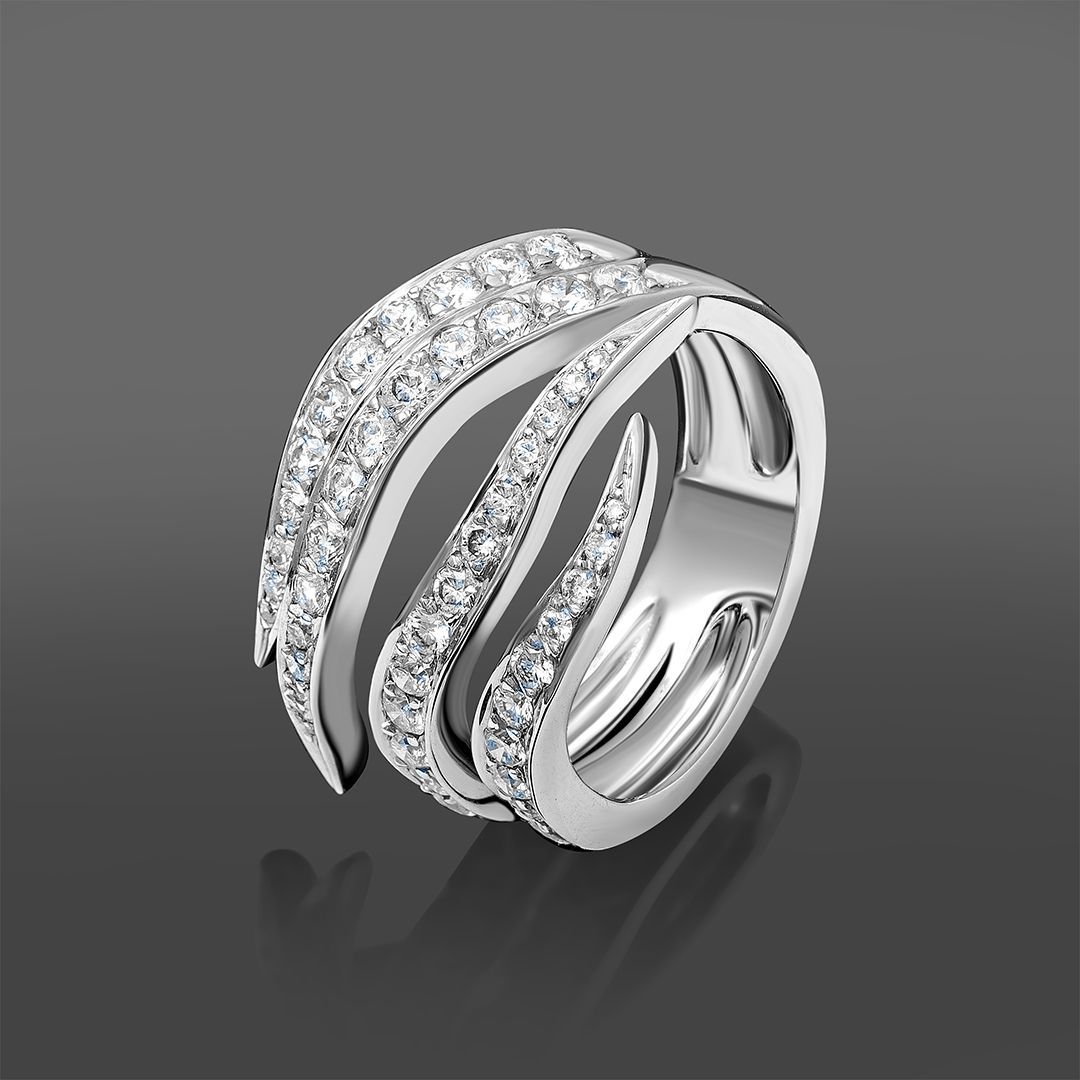 Золотое кольцо с бриллиантами 1.19Ct