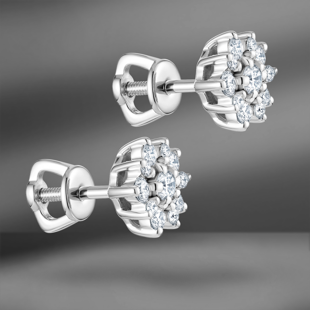 продажа Золотые серьги с бриллиантами 0.50 Ct в салоне «Emporium Gold»