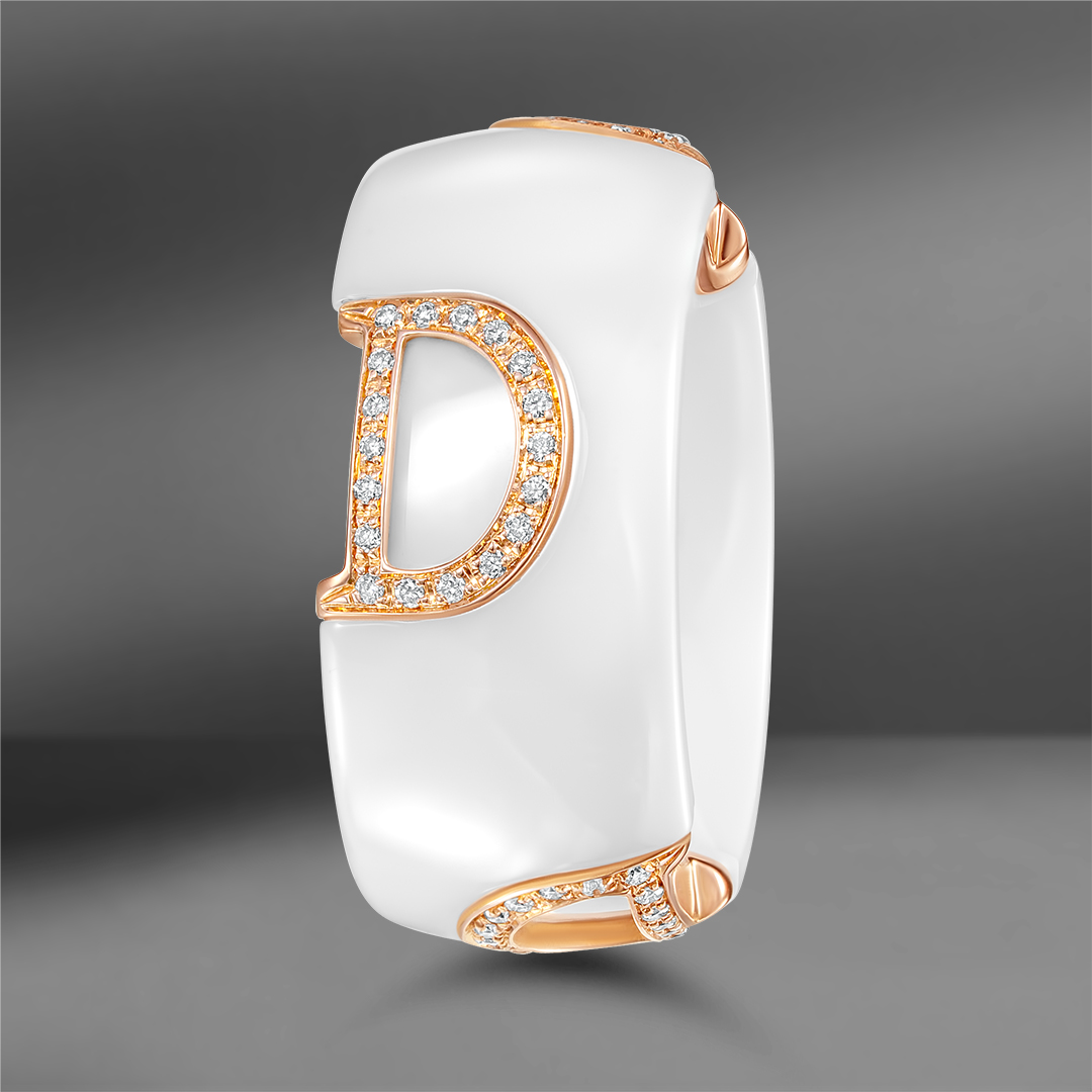 продажа Золотое кольцо с керамикой Damiani D.Icon (Eu 56) в салоне «Emporium Gold»