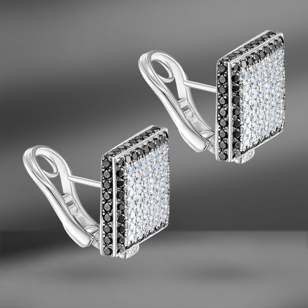 продажа Золотые серьги с бриллиантами 3.41 Ct в салоне «Emporium Gold»