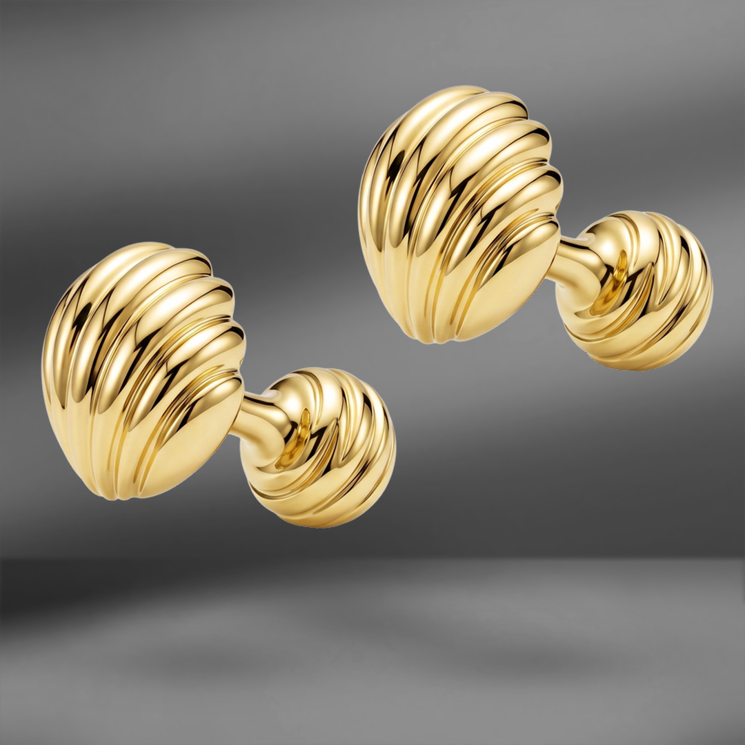 продажа Золотые запонки Tiffany & Co. Scalloped Shell в салоне «Emporium Gold»