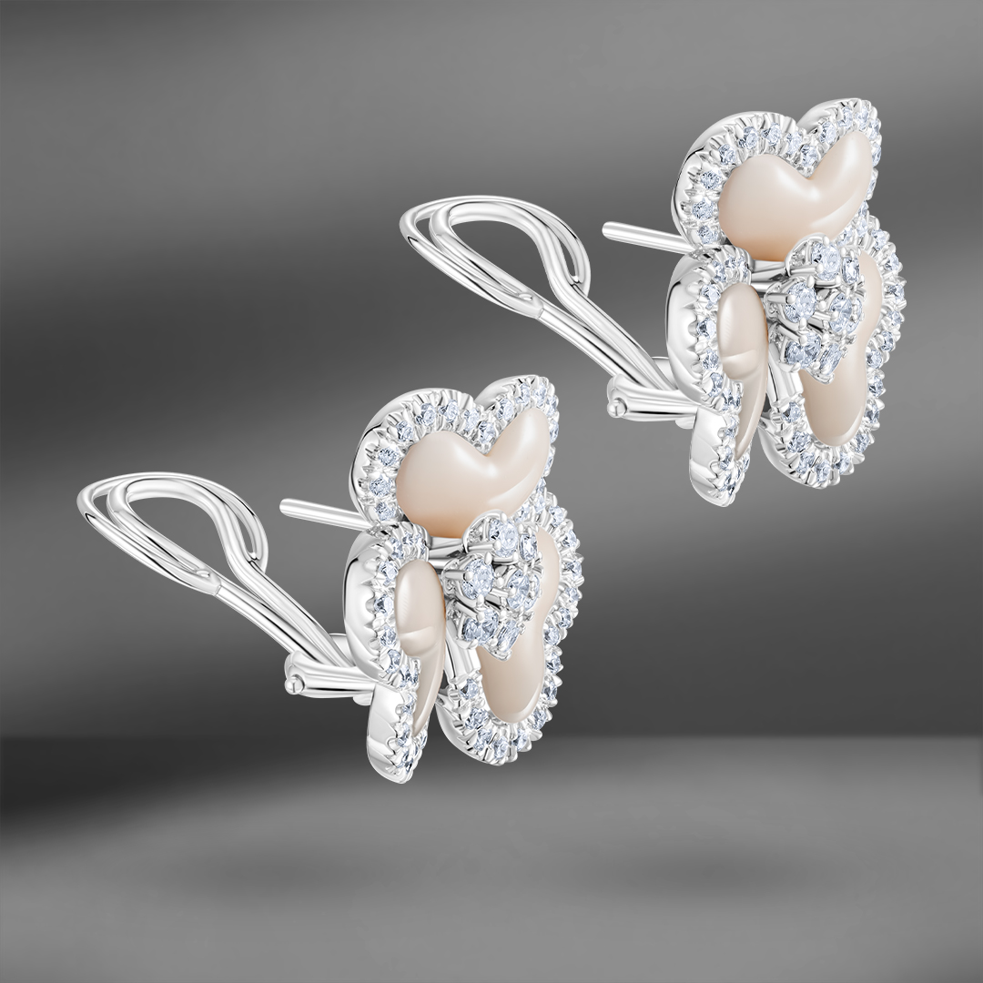 продажа Золотые серьги с кораллом и бриллиантами Crivelli в салоне «Emporium Gold»