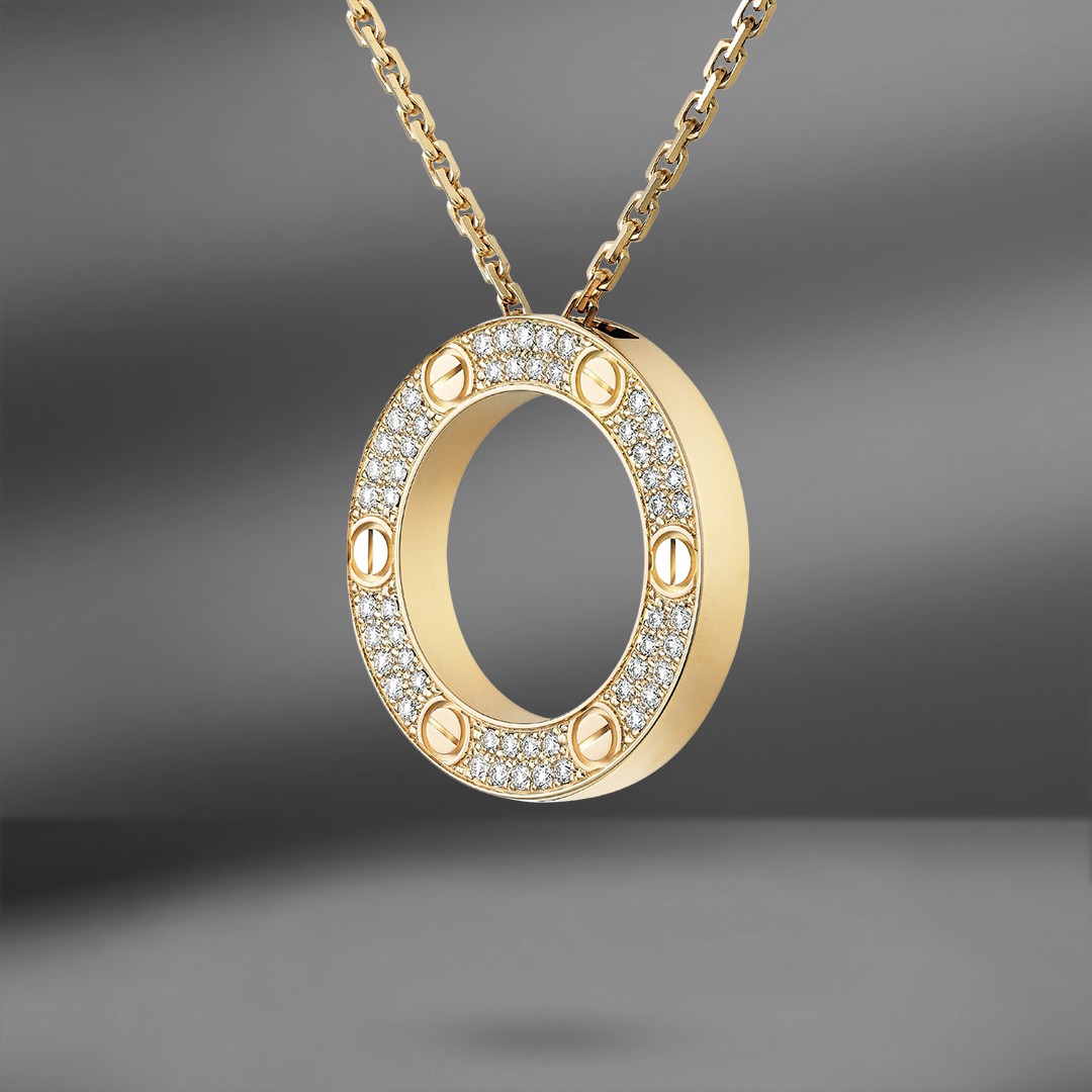 продажа Золотая подвеска с бриллиантами Cartier Love в салоне «Emporium Gold»